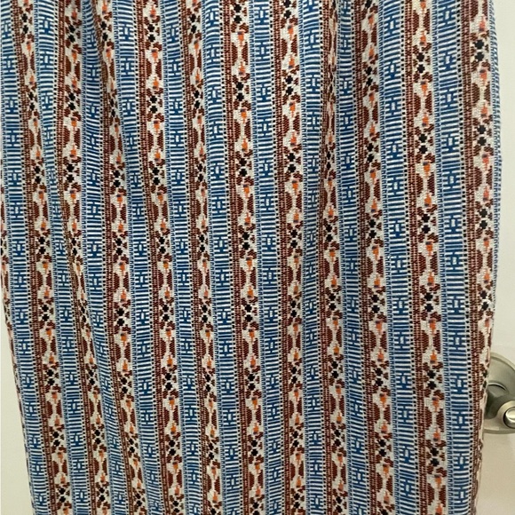 Anthropologie Asymmetrical Blue and Brown Skirt - Picture 4 of 5